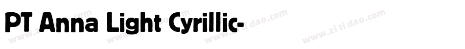PT Anna Light Cyrillic字体转换